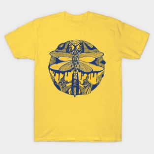 Navy Gold Circle of the Dragonfly T-Shirt